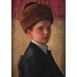 Portrait of a Yeshiva Boy by Isidor Kaufmann - Jewish Art Oil...