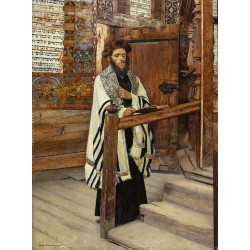 Reading Rabbi in the Courts of the Temple  by Isidor Kaufmann -...