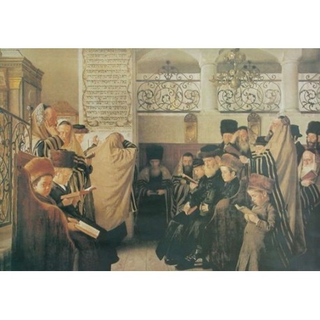 Day of Atonement by Isidor Kaufmann - Jewish Art Oil Painting Gallery