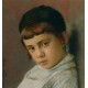Portrait of a Nice Jewish Boy with Peyot by Isidor Kaufmann - Jewish Art Oil Painting Gallery