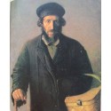 An Old Man with A Basket by Yehuda Pen - Jewish Art Oil Painting...
