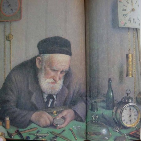Jewish Watchmaker, 1924 by Yehuda Pen - Jewish Art Oil Painting...