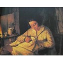Jewish Seamstress, 1927 by Yehuda Pen - Jewish Art Oil Painting...
