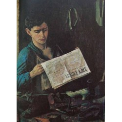 Jewish Shoemaker, 1925 by Yehuda Pen - Jewish Art Oil Painting Gallery