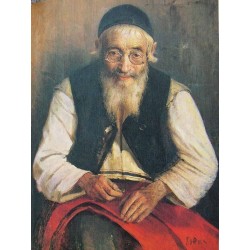 Jewish Tailor 1910 by Yehuda Pen - Jewish Art Oil Painting Gallery