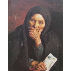 Letter From America by Yehuda Pen - Jewish Art Oil Painting Gallery
