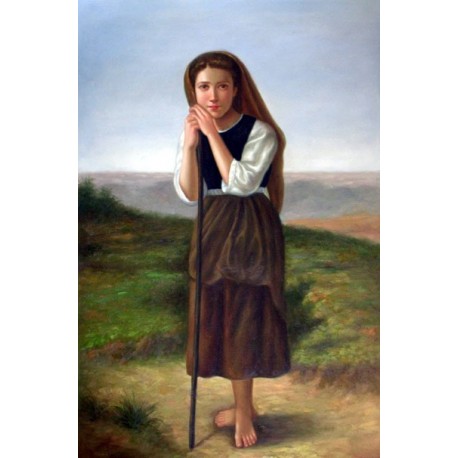 The Young Shepherdess by William Adolphe Bouguereau - Art gallery oil painting reproductions