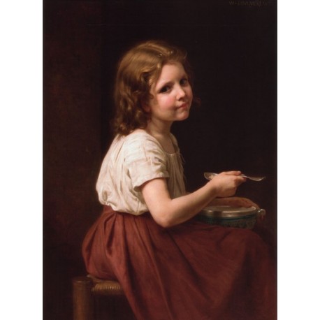 Soup 1865 by William Adolphe Bouguereau - Art gallery oil painting reproductions