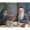 Saturday Uzhin, 1927 by Yehuda Pen - Jewish Art Oil Painting Gallery