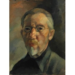 Self Portrait, 1905 by Yehuda Pen - Jewish Art Oil Painting Gallery