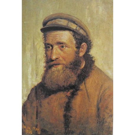 The Jewish Kolhoznik, 1925 by Yehuda Pen - Jewish Art Oil Painting Gallery