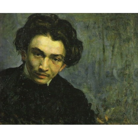 Bildnis Eines by Samuel Hirszenberg- Jewish Art Oil Painting Gallery