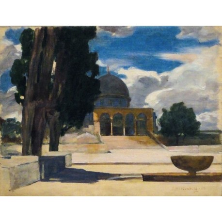 Dome of the Rock, 1908 by Samuel Hirszenberg- Jewish Art Oil Painting Gallery