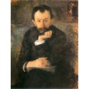 Olga Boznanska,1905 by Samuel Hirszenberg- Jewish Art Oil Painting...