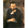 Olga Boznanska,1905 by Samuel Hirszenberg- Jewish Art Oil Painting...