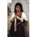 Tricoteuse, 1879 by William Adolphe Bouguereau - Art gallery oil...