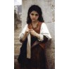 Tricoteuse, 1879 by William Adolphe Bouguereau - Art gallery oil painting reproductions