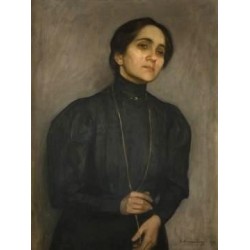 Portrait Marni Feldmanowej by Samuel Hirszenberg- Jewish Art Oil...