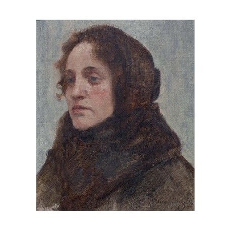 The Portrait of Dinah Hirszenberg, 1903 by Samuel Hirszenberg- Jewish Art 