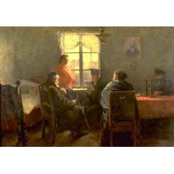 The Shabbat Rest by Samuel Hirszenberg- Jewish Art Oil Painting...