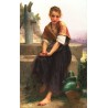 The Broken Pitcher 1891 by  William Adolphe Bouguereau - Art gallery oil painting reproductions