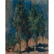 Landscape with Trees by Leopold Pilichowski - Jewish Art Oil Painting Gallery