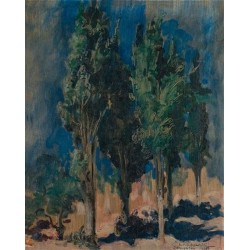 Landscape with Trees by Leopold Pilichowski - Jewish Art Oil...