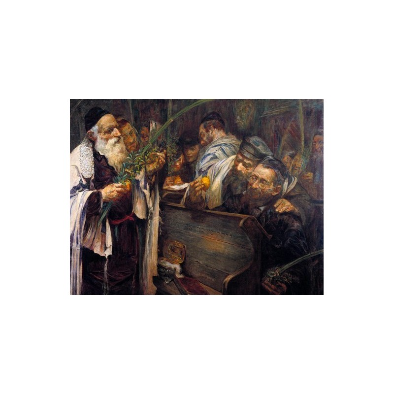 Sukkot by Leopold Pilichowski oil painting jewish art oil painting