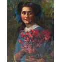 Portrait of a Woman by Leopold Pilichowski - Jewish Art Oil...