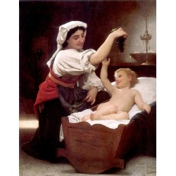 The Bunch Of Grapes1868 by  William Adolphe Bouguereau - Art...