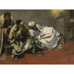 Yom Kippur by Leopold Pilichowski - Jewish Art Oil Painting Gallery