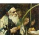 Examining the Lulav by Leopold Pilichowski - Jewish Art Oil Painting Gallery