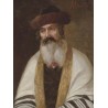 A Rabbi Wearing a Streimel and Tallis by Josef  Johann Suss - Jewish Art Oil Painting Gallery