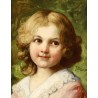 Das Madchen by Josef  Johann Suss - Jewish Art Oil Painting Gallery