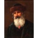 Figure of a Rabbi by Josef Johann Suss - Jewish Art Oil Painting Gallery