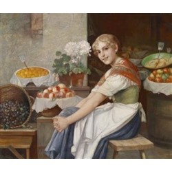 Fresh Fruit by Josef  Johann Suss - Jewish Art Oil Painting Gallery