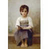 The Difficult Lesson 1884 by  William Adolphe Bouguereau - Art gallery oil painting reproductions