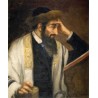 Rabbi Reading by Josef  Johann Suss - Jewish Art Oil Painting Gallery