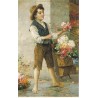 The Flower Seller by Josef  Johann Suss - Jewish Art Oil Painting Gallery