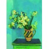 Deffodils in Cermic Jug  by Rudolf Levy - Jewish Art Oil Painting Gallery