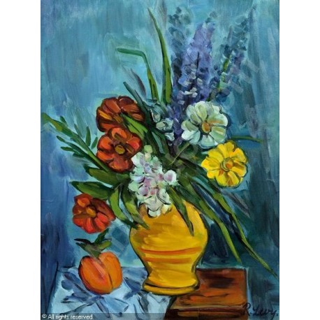 Blumenstillleben by Rudolf Levy - Jewish Art Oil Painting Gallery