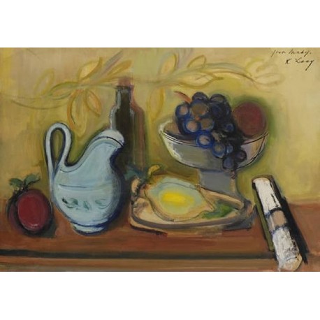 Still Life with Fruit by Rudolf Levy - Jewish Art Oil Painting Gallery