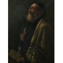Portrait of a Rabbi by Maurycy Gottlieb- Jewish Art Oil Painting...