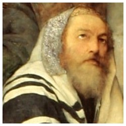 Praying the Psalms, detail by Maurycy Gottlieb - Jewish Art Oil...