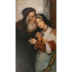 Shylock and Jessica, 1887 by Maurycy Gottlieb- Jewish Art Oil Painting Gallery