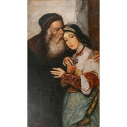 Shylock and Jessica, 1887 by Maurycy Gottlieb- Jewish Art Oil...