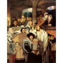 Jews Praying in the Synagogue on Yom Kippur by Maurycy Gottlieb-...