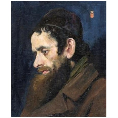 Portrait of a Jew by Maurycy Gottlieb- Jewish Art Oil Painting Gallery