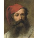 Portrait of a Man with a Turkish Hat by Maurycy Gottlieb- Jewish...