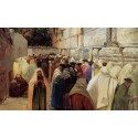 Jews at the Wailing Wall by Gustav Bauernfeind - Jewish Art Oil...